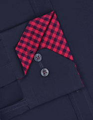 Plain Navy Tailored Smart Fit Shirt FS1601-2SF-15.5