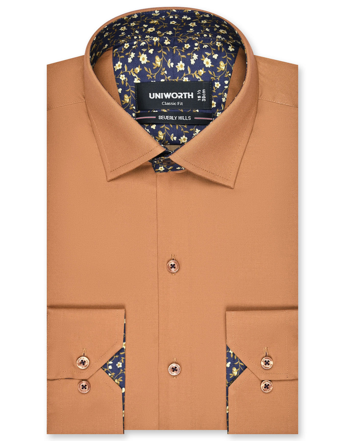 Plain Khaki Classic Fit Shirt FS1633-2RF-14.5