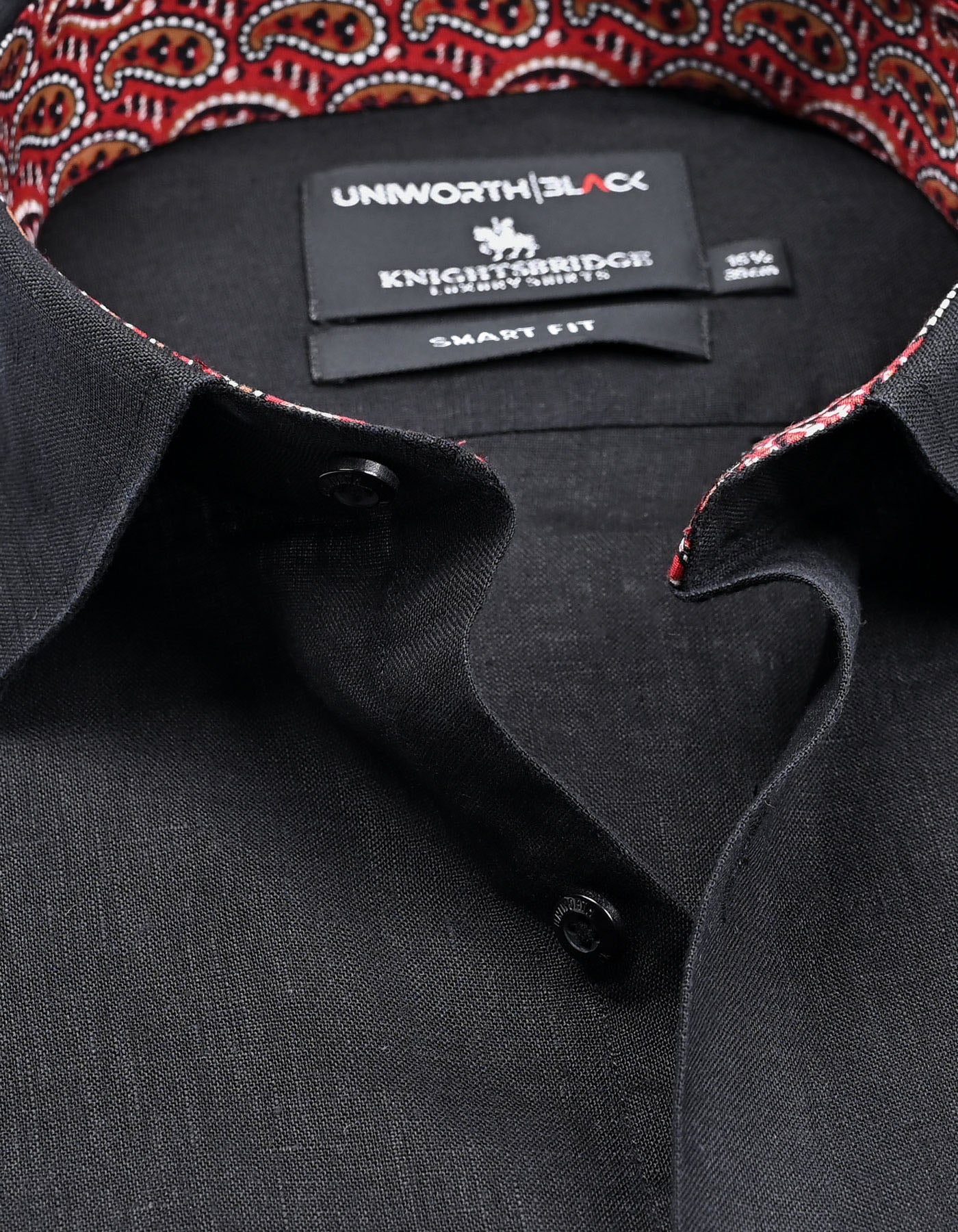 Plain Black Tailored Smart Fit Shirt FS2427-2SF-15
