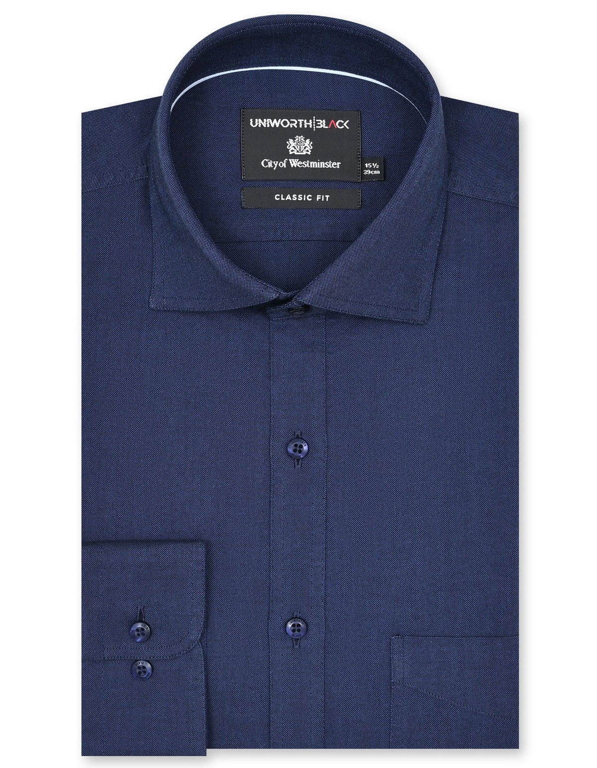 Plain Navy Classic Fit Shirt FS2298-1RF-14.5
