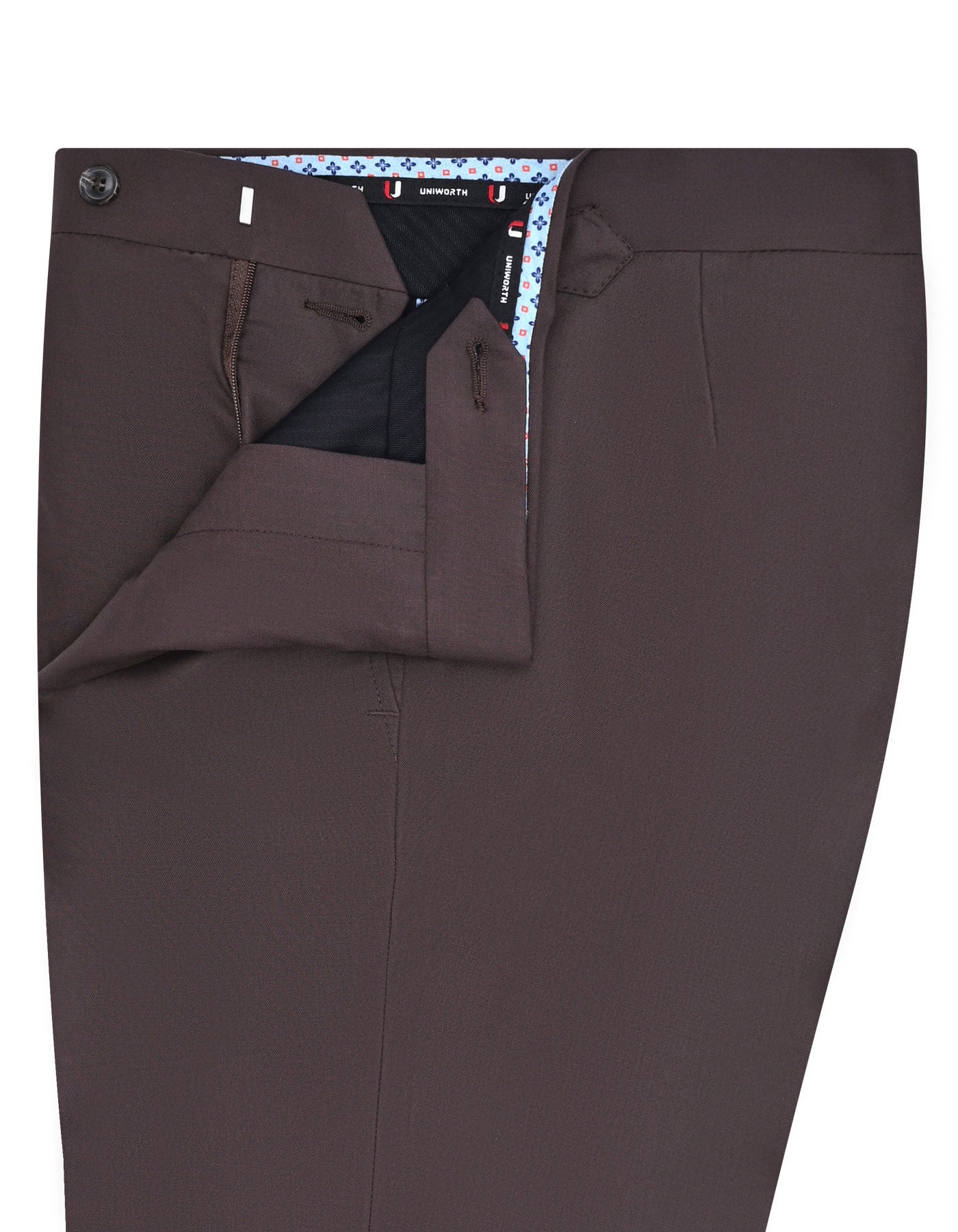 Chocolate Plain Formal Trouser Tailored Smart Fit FT541-1S-36