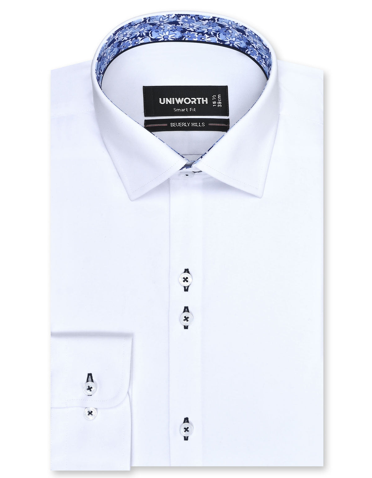 Plain White Tailored Smart Fit Shirt FS1596-5SF-14.5