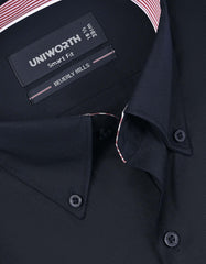 Plain Black Tailored Smart Fit Shirt FS1407-4SF-15