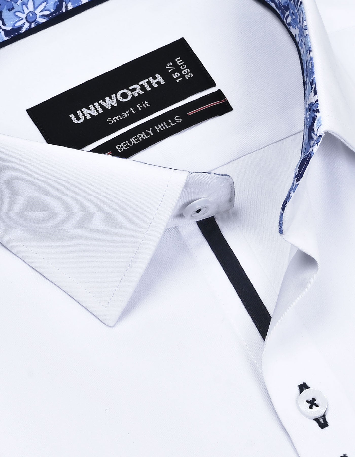 Plain White Tailored Smart Fit Shirt FS1596-5SF-15