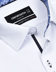 Plain White Tailored Smart Fit Shirt FS1596-5SF-15