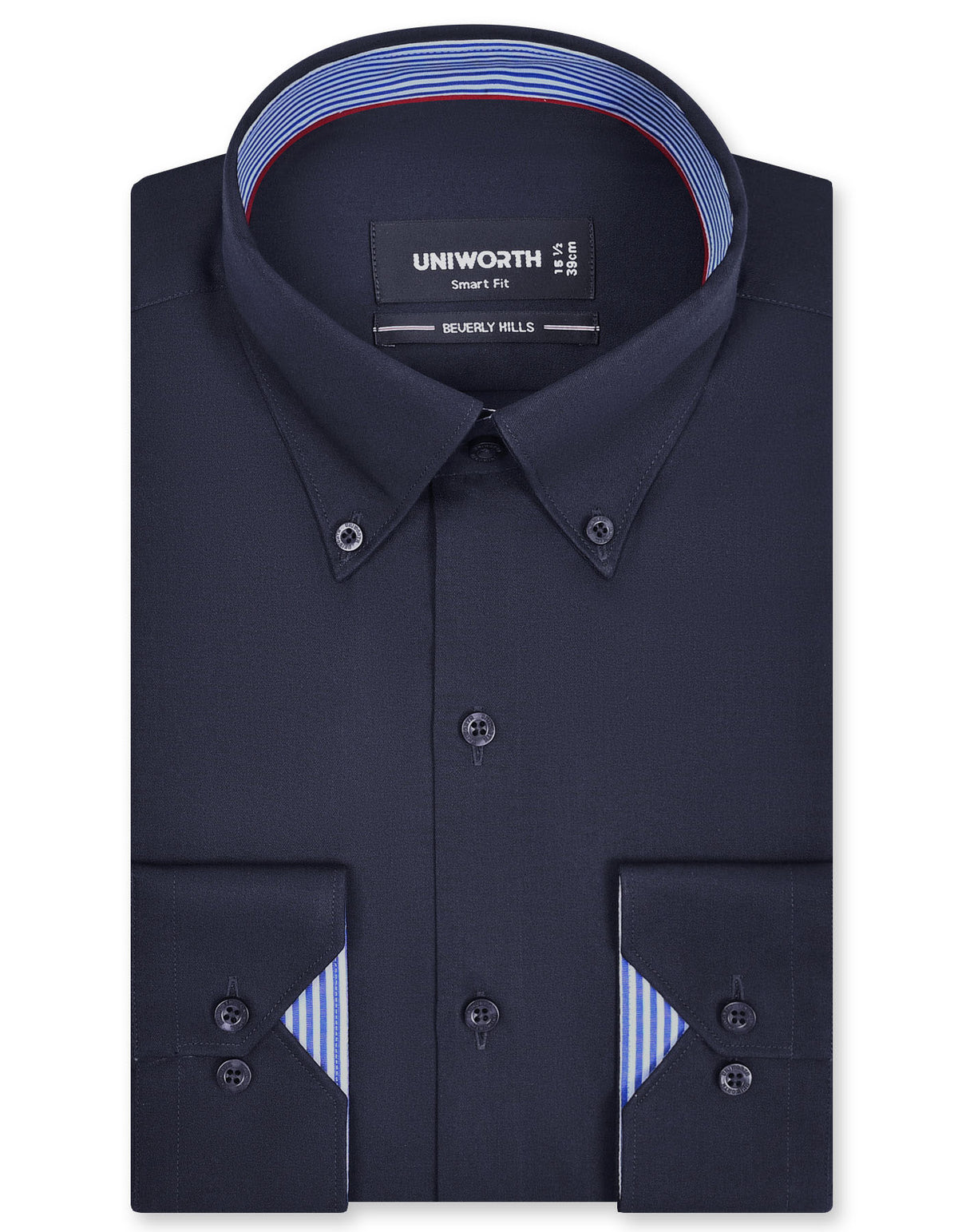 Plain Navy Tailored Smart Fit Shirt FS1410-3SF-14.5