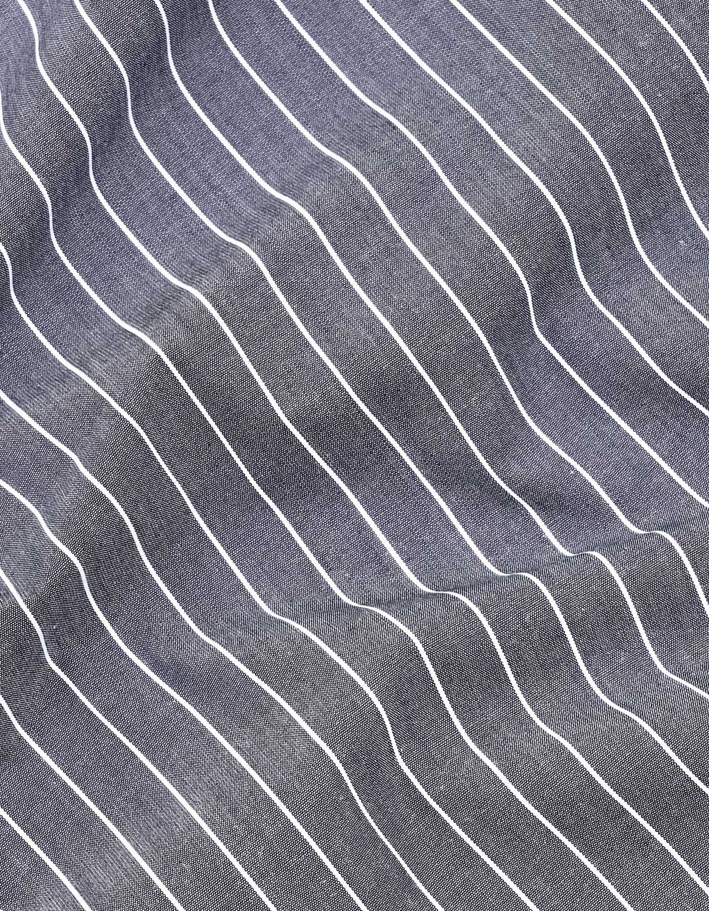 Stripe Charcoal Tailored Smart Fit Shirt FS2827SF-16
