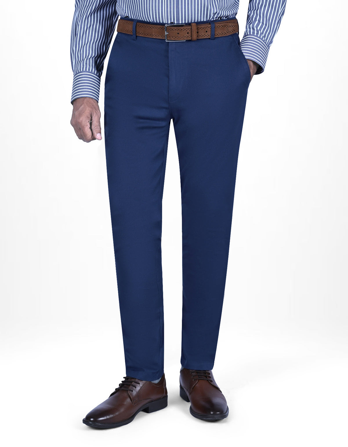 Navy Plain Smart Fit Chino