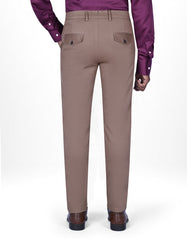 D Taupe Plain Smart Fit Chino