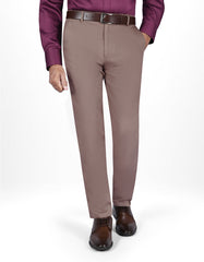 D Taupe Plain Smart Fit Chino