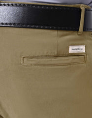Olive Plain Classic Fit Chino