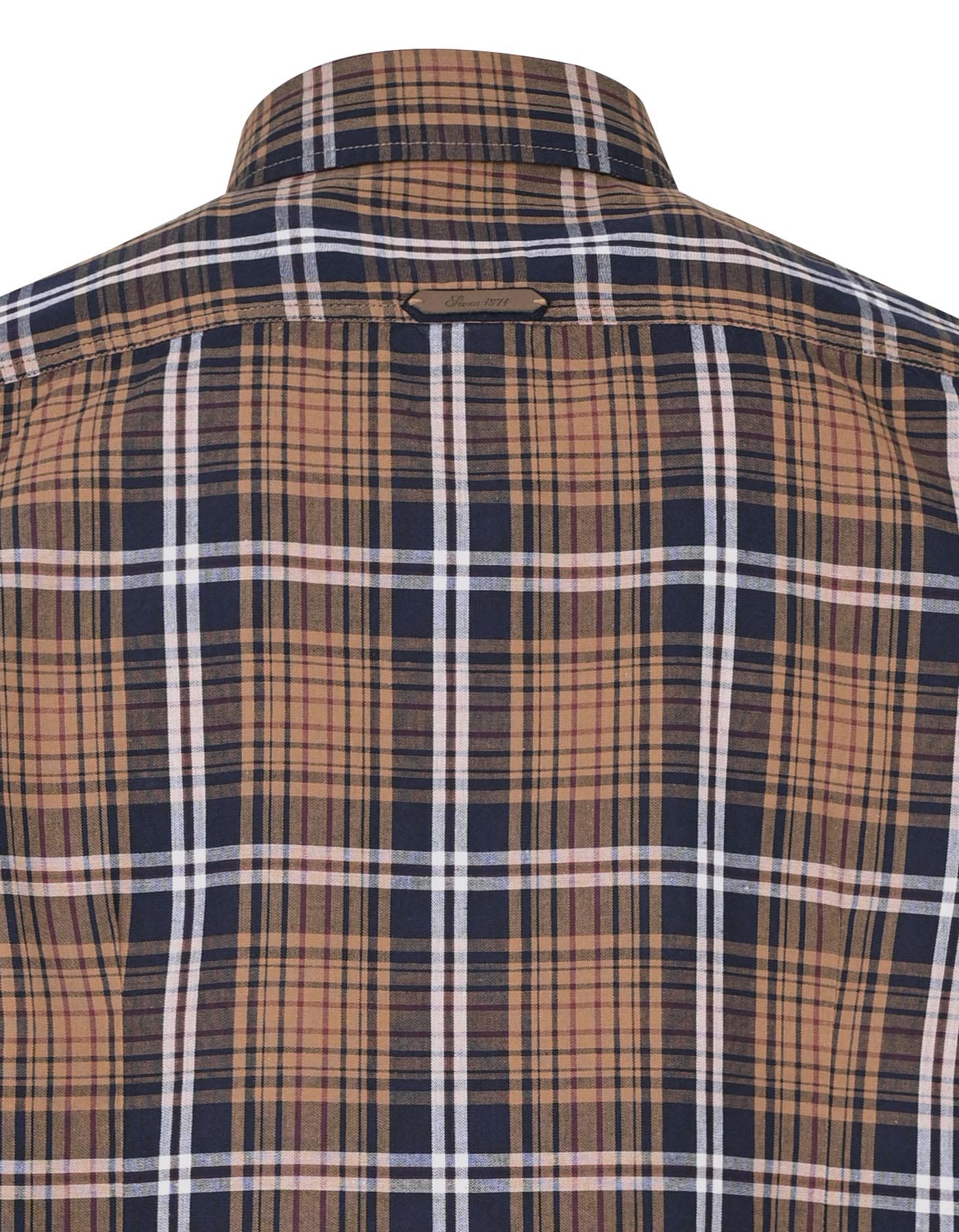 Navy Check Regular Fit Casual Shirt
