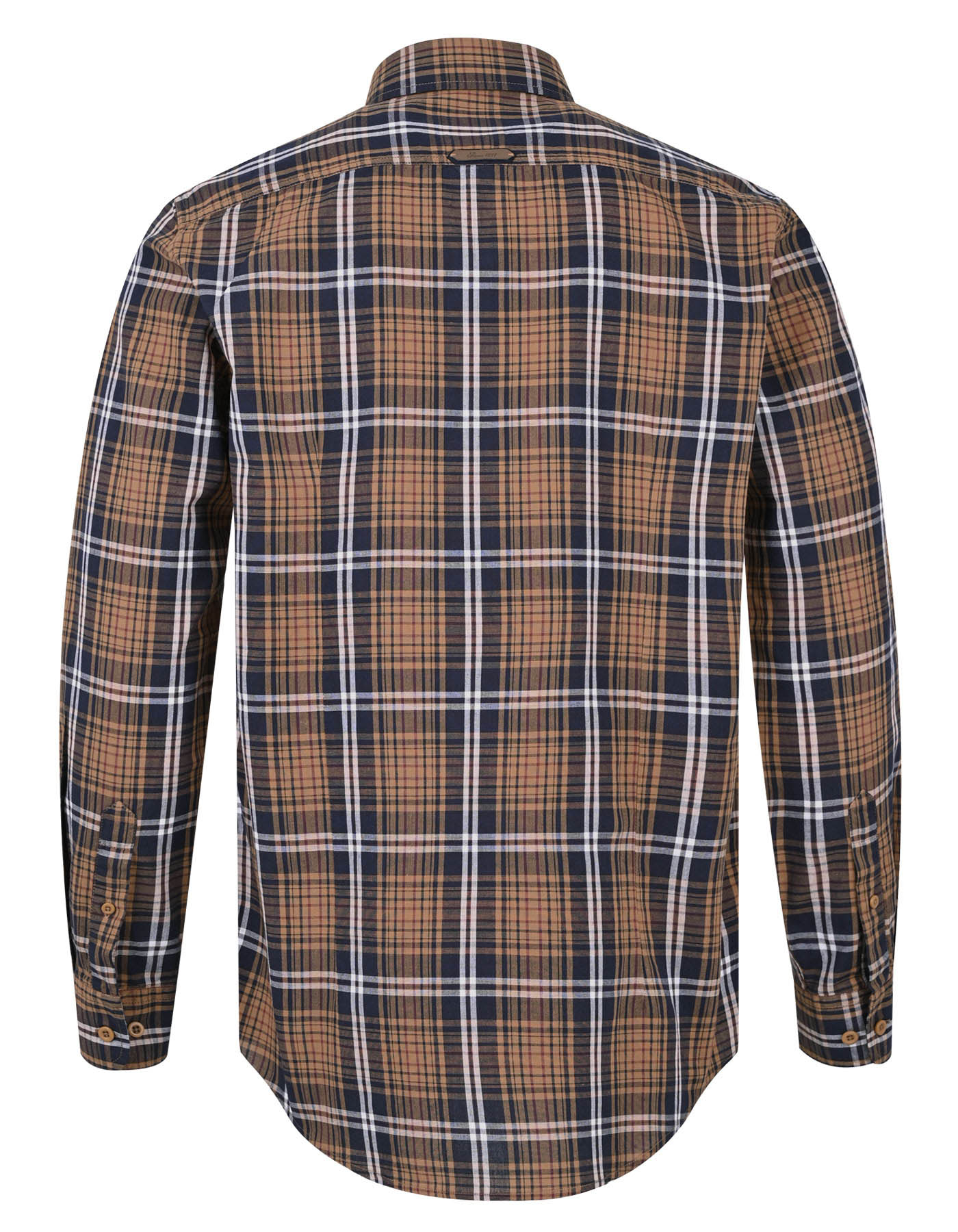 Navy Check Regular Fit Casual Shirt