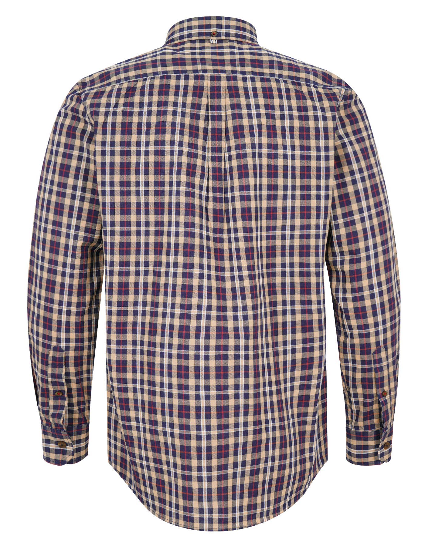 Navy Check Regular Fit Casual Shirt