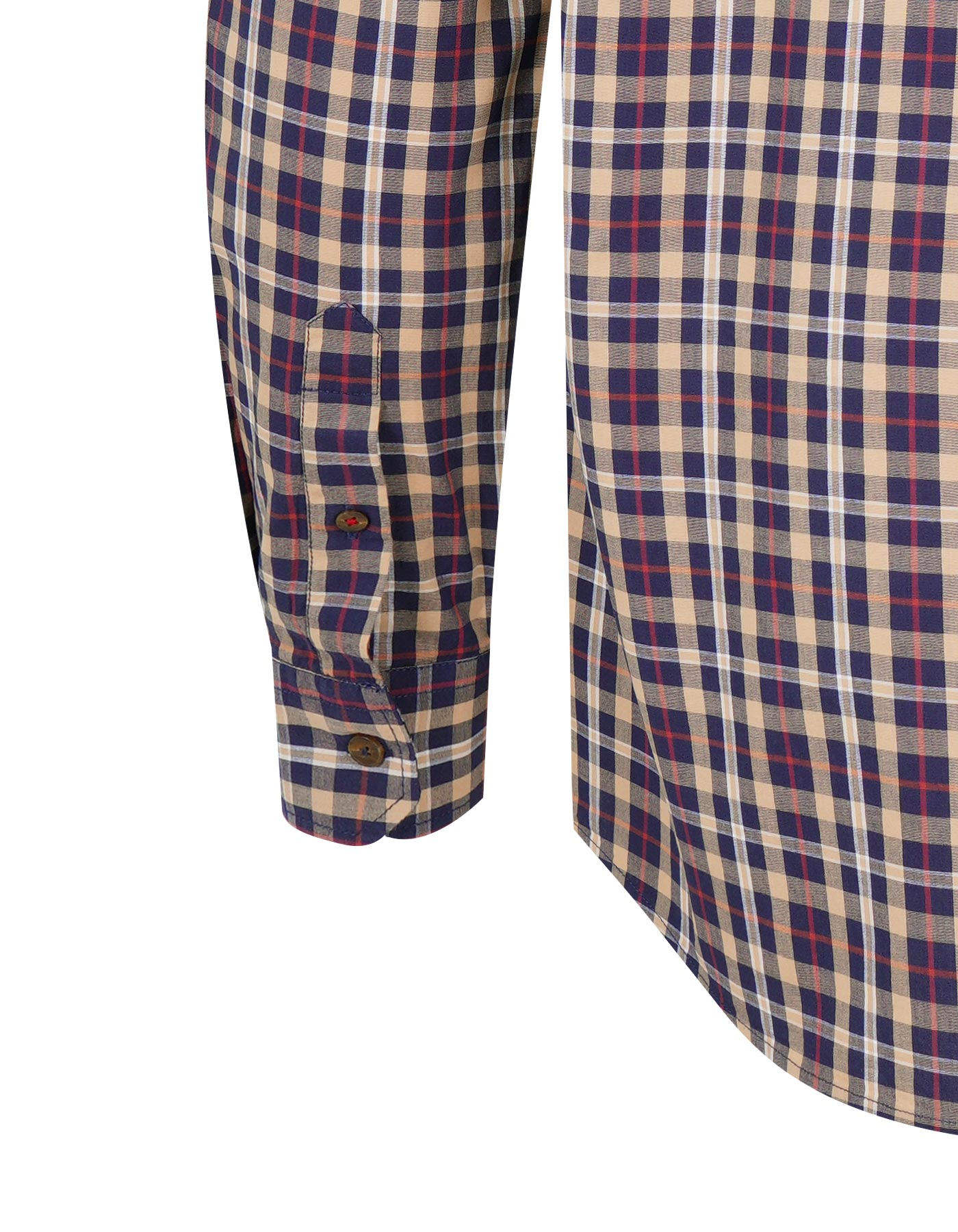 Navy Embriodery Check Casual Shirt CS2367-1R-XXL