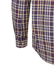 Navy Embriodery Check Casual Shirt CS2367-1R-XXL