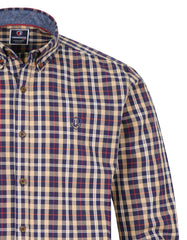 Navy Embriodery Check Casual Shirt CS2367-1R-XL