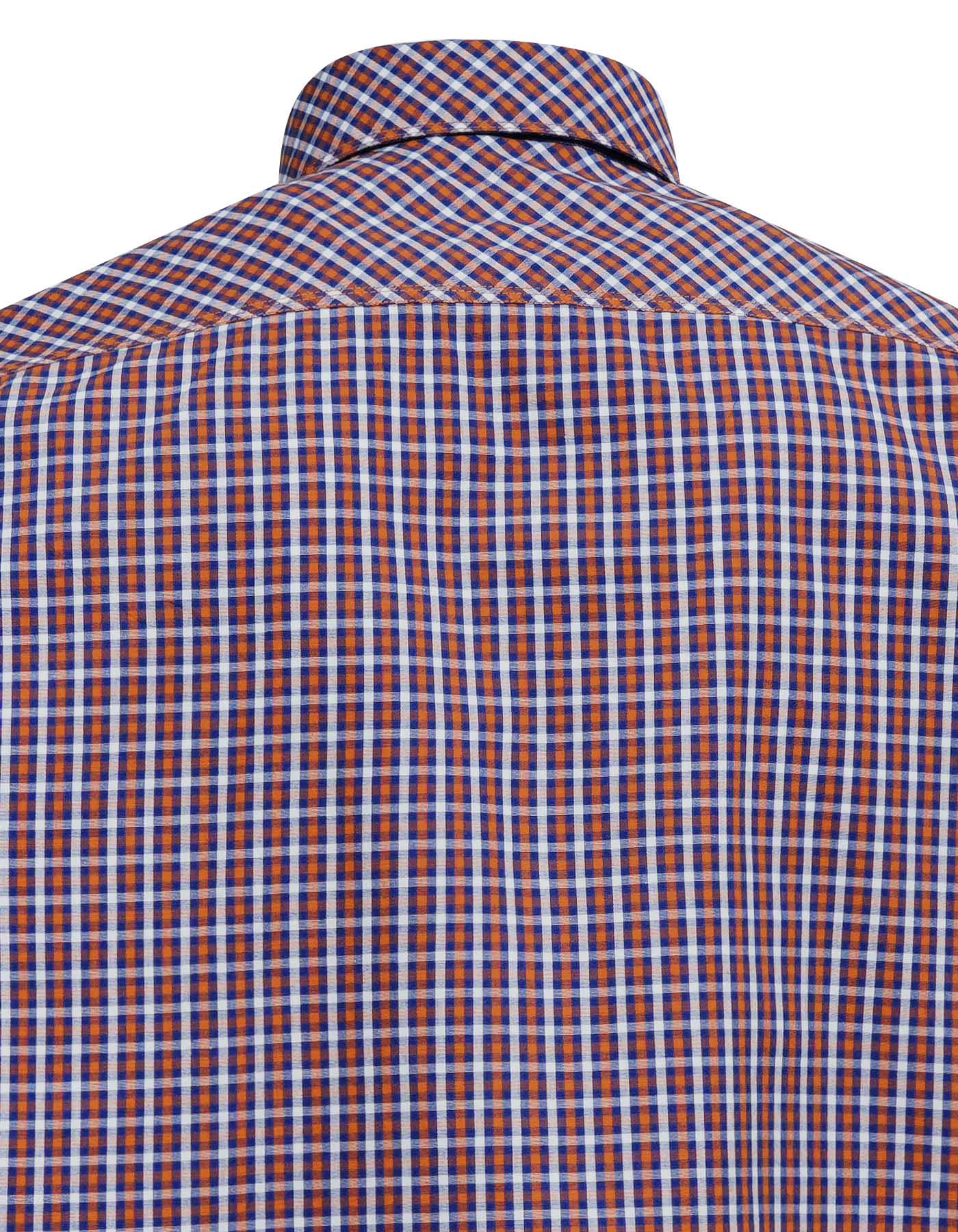 Rust Check Regular Fit Casual Shirt