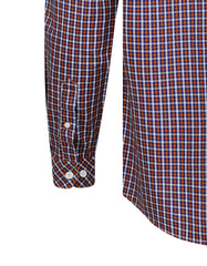 Rust Embriodery Check Casual Shirt CS2368-1R-XXL