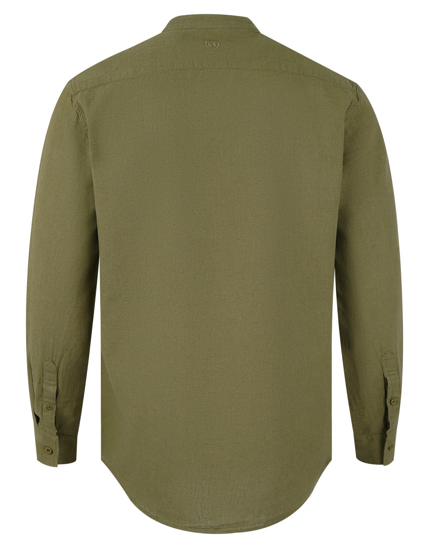 Olive Plain Regular Fit Casual Shirt