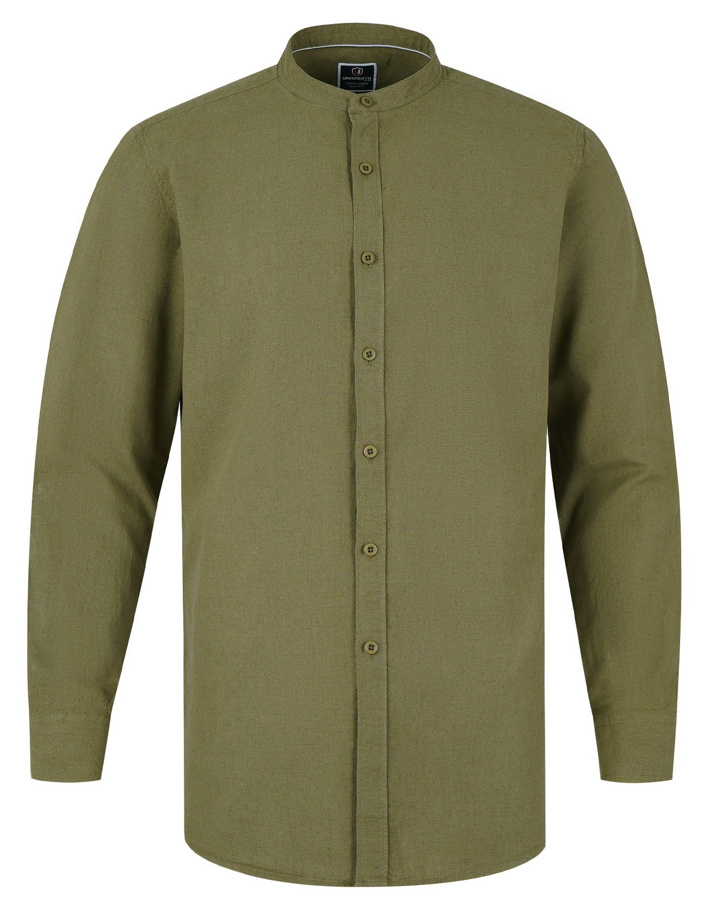 Olive Embriodery Plain Casual Shirt CS2371-1R-M