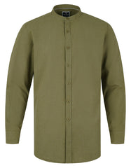 Olive Embriodery Plain Casual Shirt CS2371-1R-M