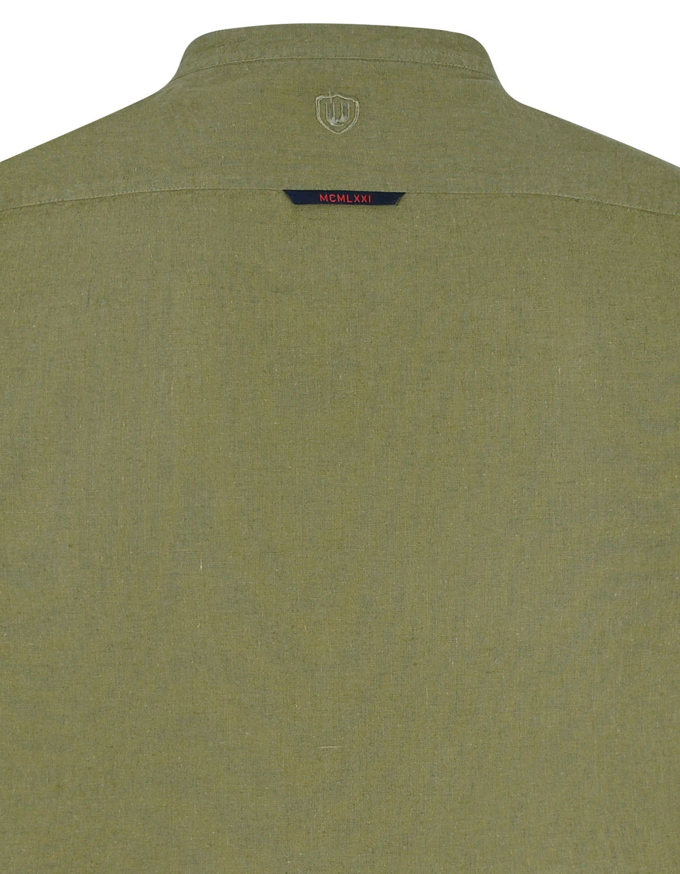 Olive Embriodery Plain Casual Shirt CS2371R-XL