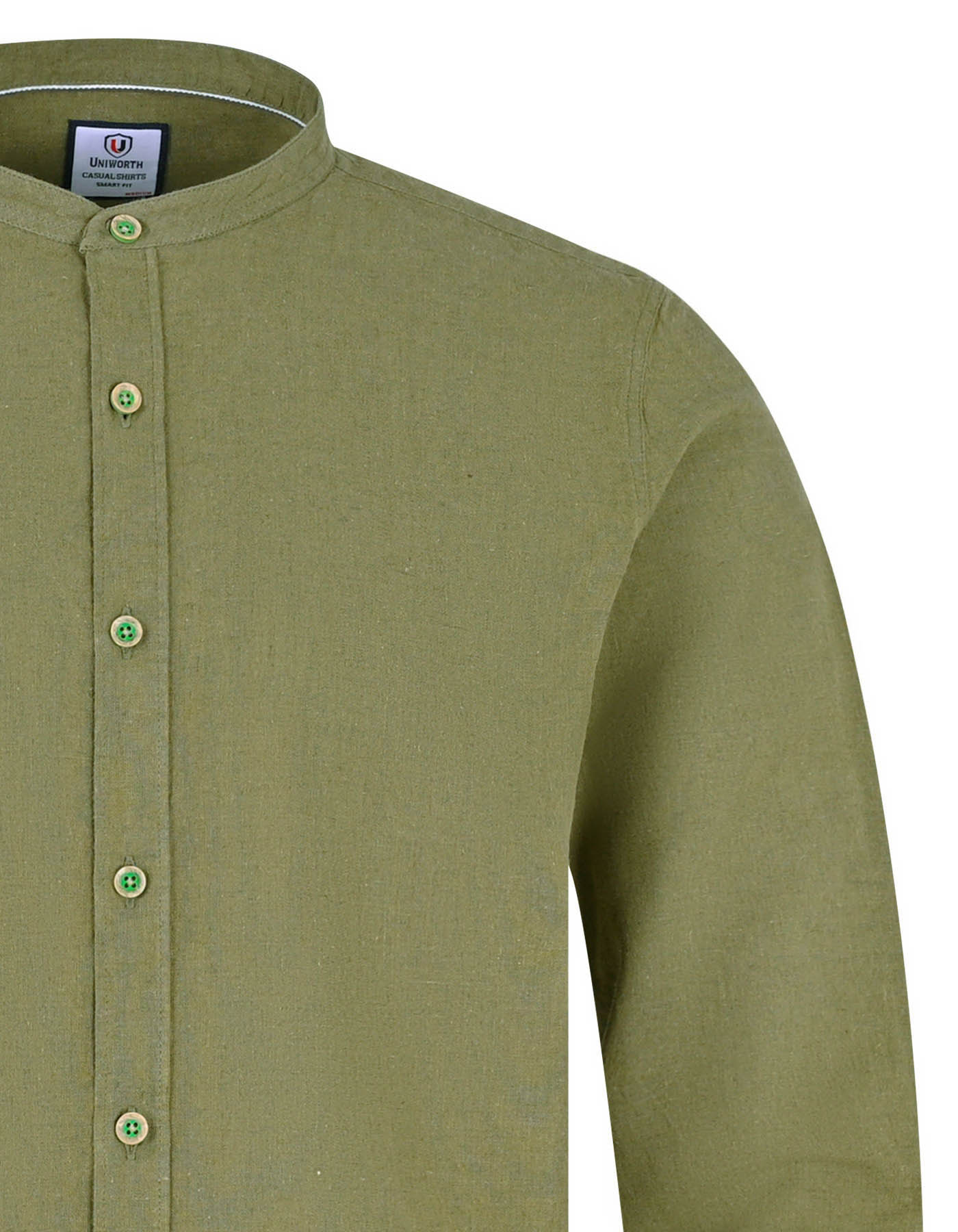 Olive Embriodery Plain Casual Shirt CS2371R-M
