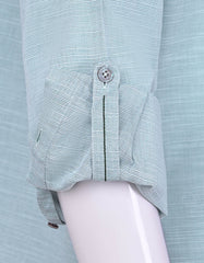 L Green Plain Slub Casual Shirt CS2405R-XL