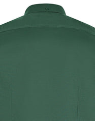 Green Plain Regular Fit Casual Shirt