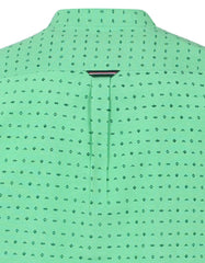 Green Printed Regular Fit Casual Shirt