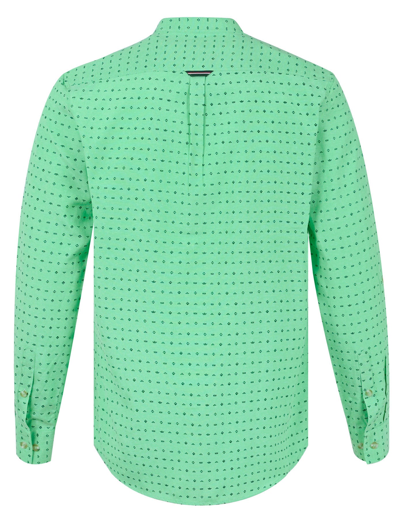 Green Printed Regular Fit Casual Shirt