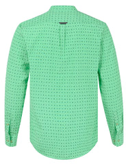 Green Printed Regular Fit Casual Shirt