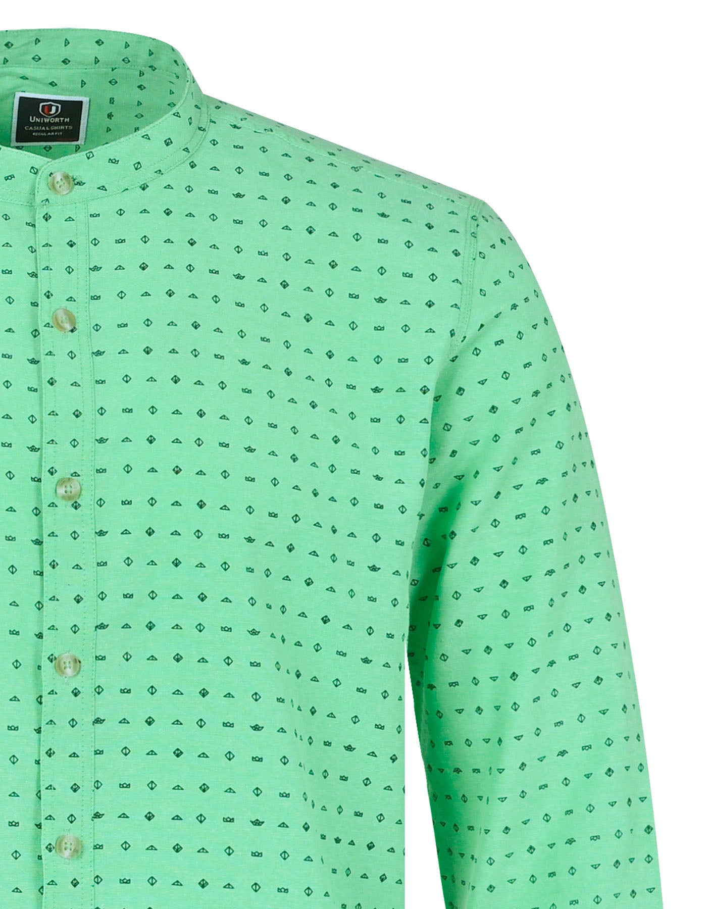 Green  Printed Casual Shirt CS2411R-L