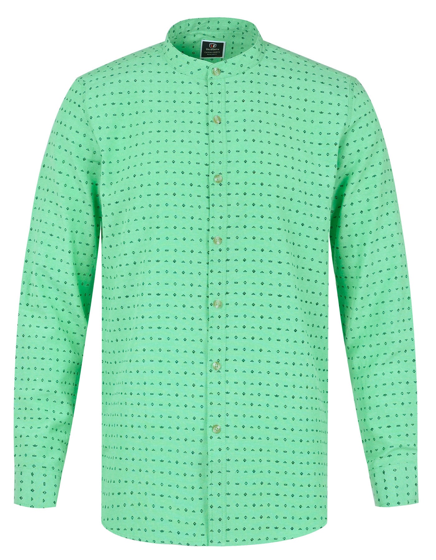 Green  Printed Casual Shirt CS2411R-M