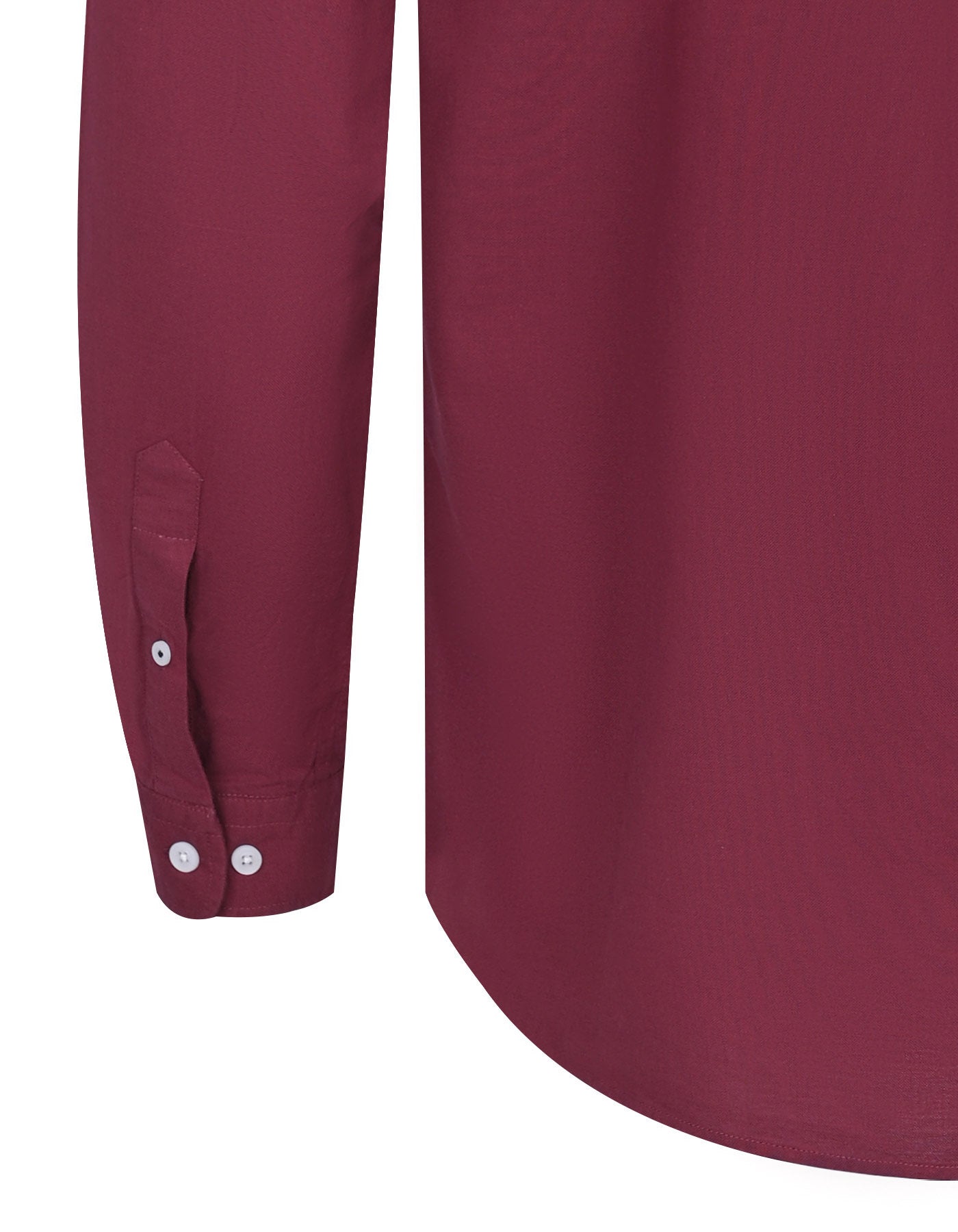 Maroon Plain Regular Fit Casual Shirt