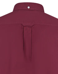 Maroon Plain Regular Fit Casual Shirt