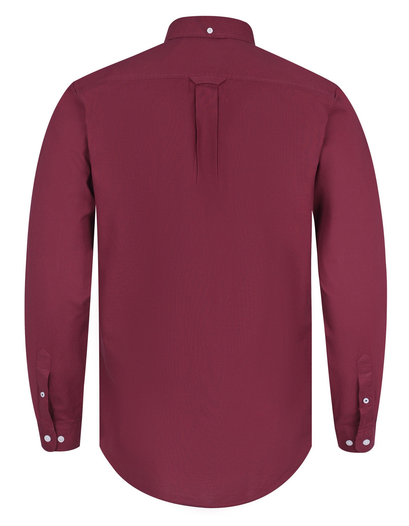 Maroon Plain Regular Fit Casual Shirt