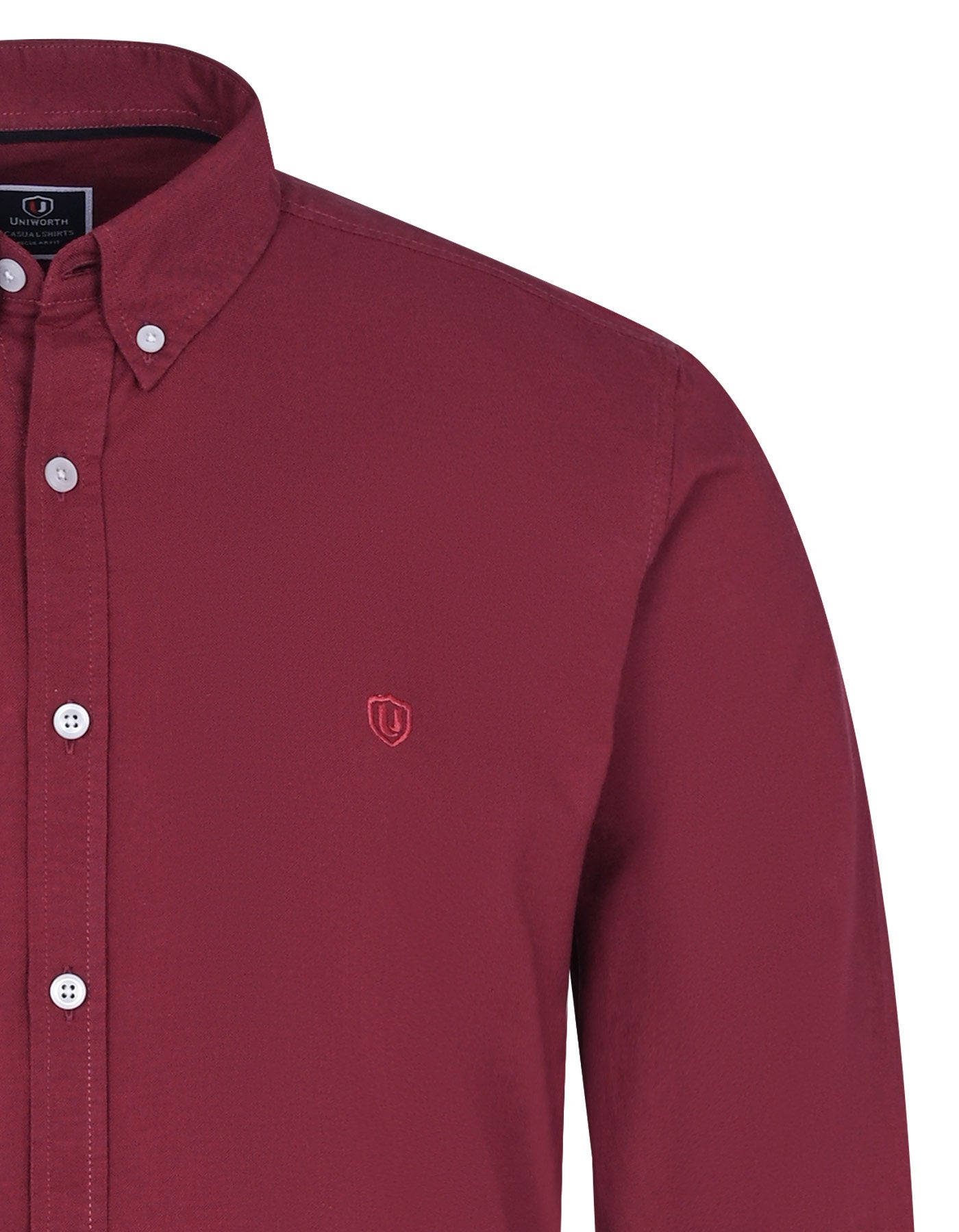 Maroon Embriodery Plain Casual Shirt CS2415R-XXL