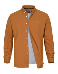 Rust Embriodery Plain Casual Shirt CS2416R-XL