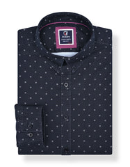 Black Basic Dotted Casual Shirt CS2444R-S