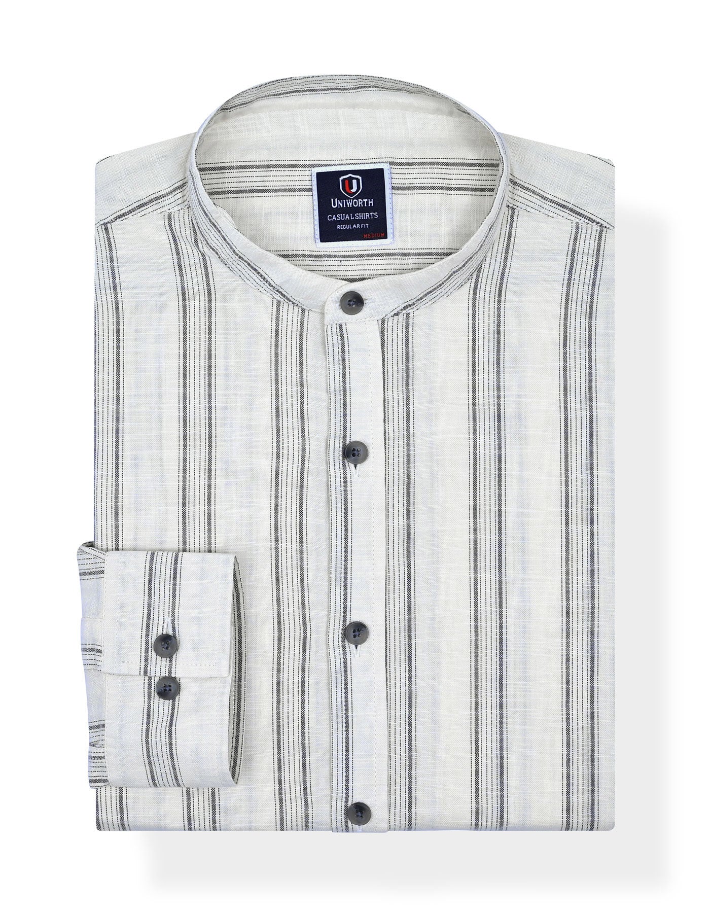 Off White Basic Stripe Casual Shirt CS2445R-S