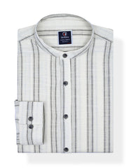 Off White Basic Stripe Casual Shirt CS2445R-S