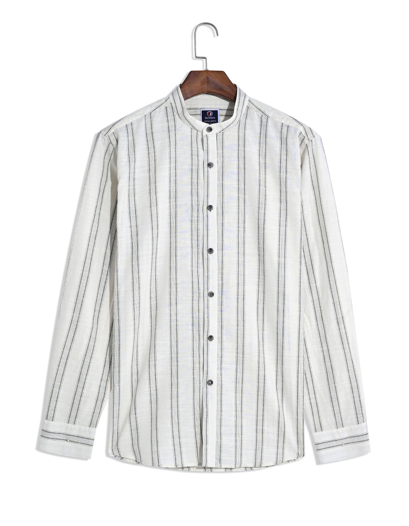 Off White Basic Stripe Casual Shirt CS2445R-XL