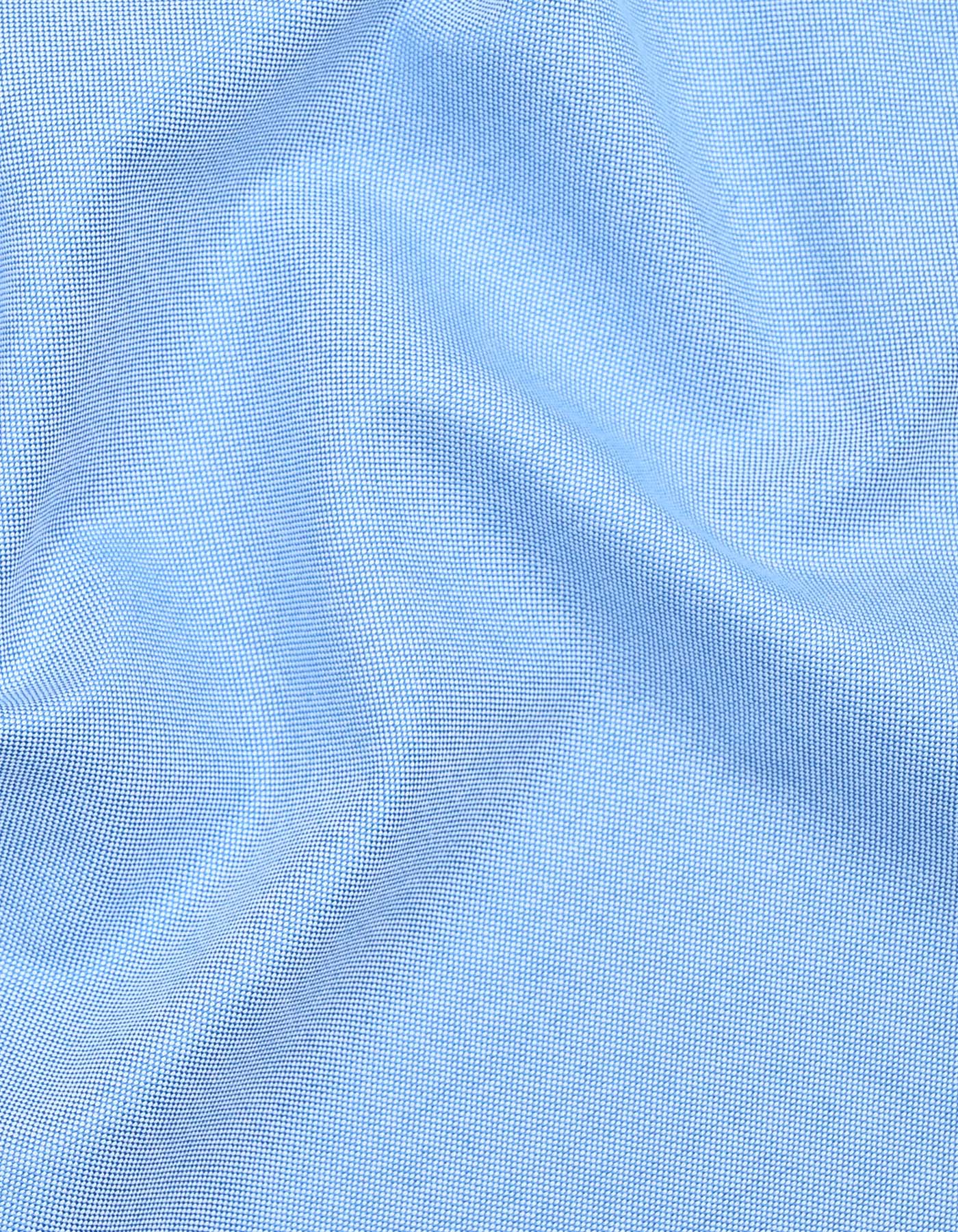 Blue Plain Regular Fit Casual Shirt