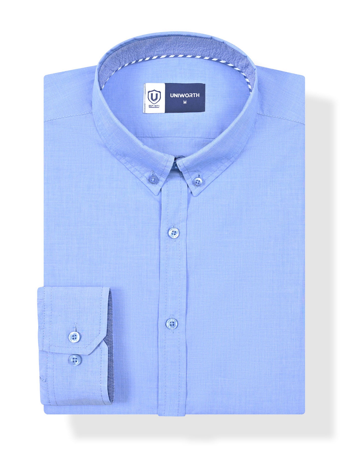 Casual Shirt Woven Blue S CSW2602-1 Uniworth CSW2602-1-S