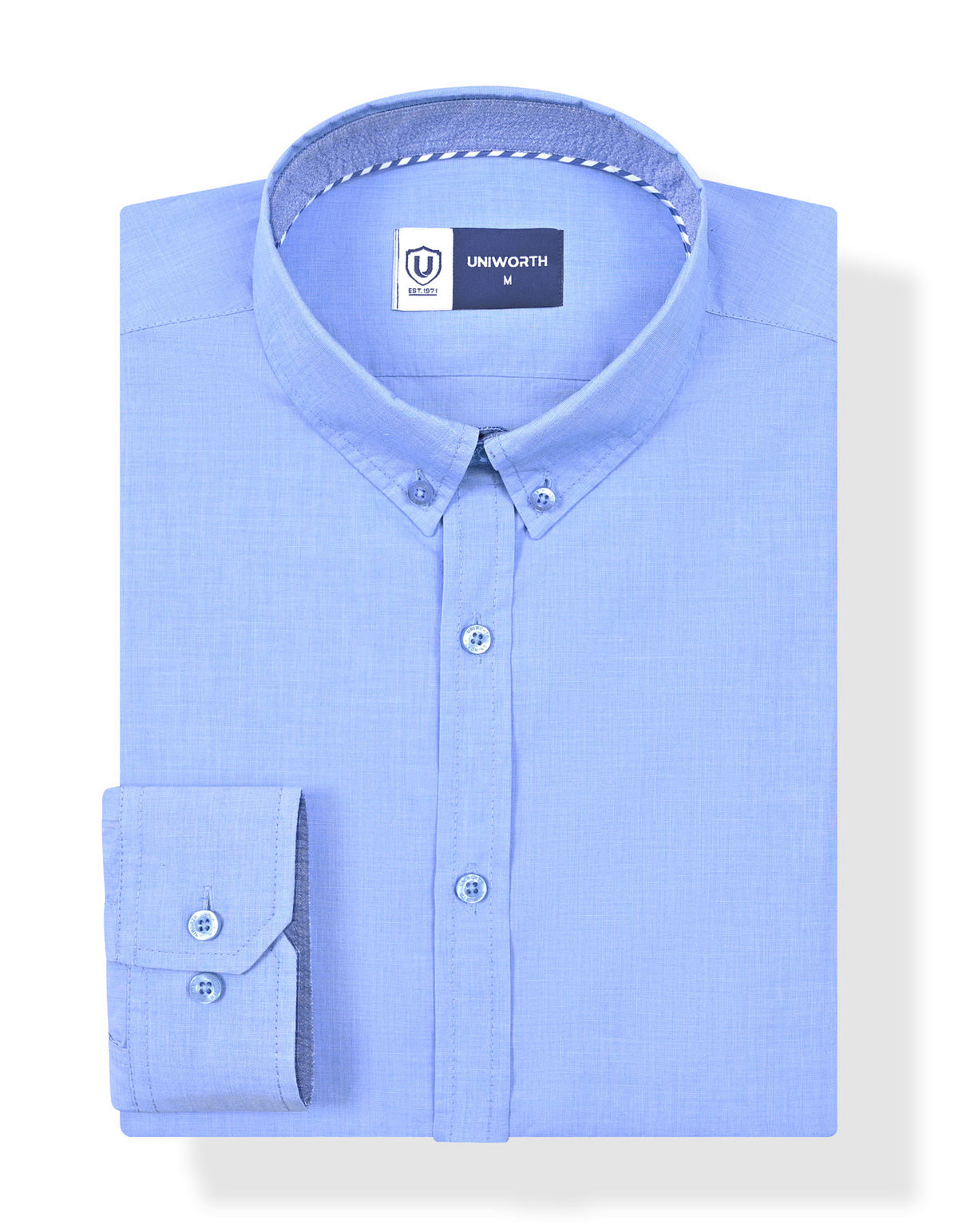 Casual Shirt Woven Blue S CSW2602-1 Uniworth CSW2602-1-S