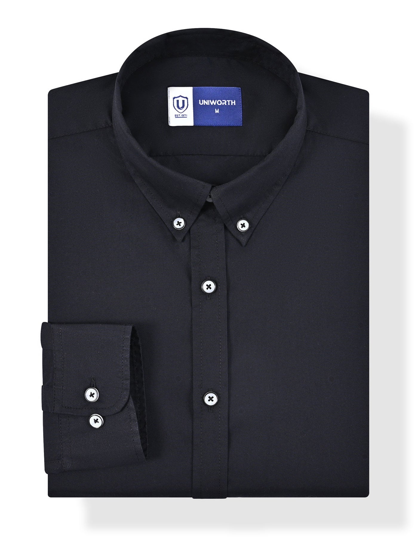 Casual Shirt Woven Black S CSW2603 Uniworth CSW2603-S