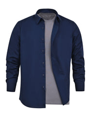 Casual Shirt Woven Navy L CSW2605 Uniworth CSW2605-L