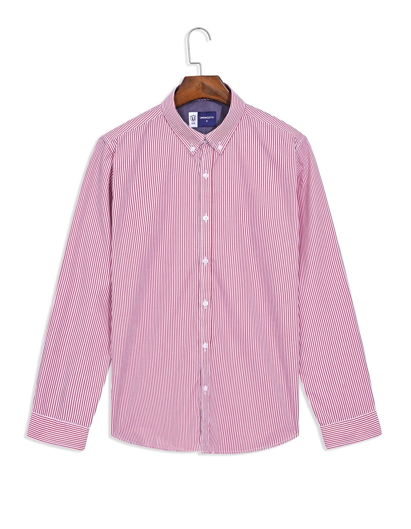Casual Shirt Woven Red M CSW2641-2 Uniworth CSW2641-2-M